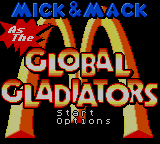 Mick & Mack as the Global Gladiators Title Screen
